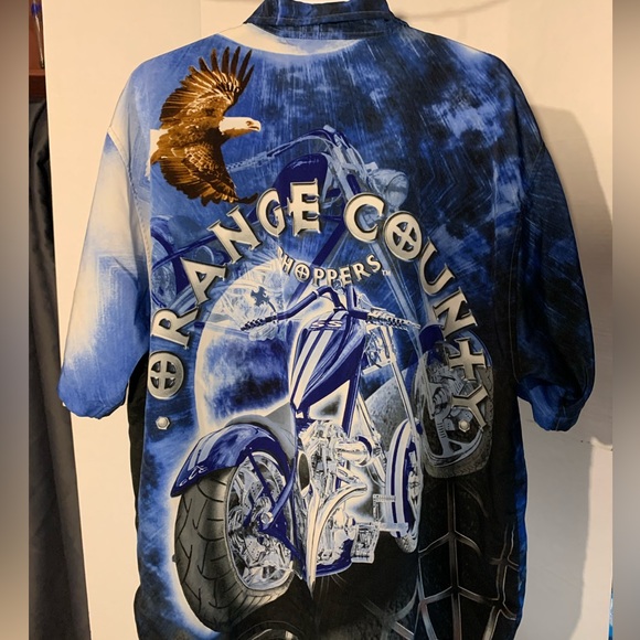 OCC Orange County Choppers Short Sleeve Button Shirt Custom Motorcycles Mens XXL - Picture 2 of 6
